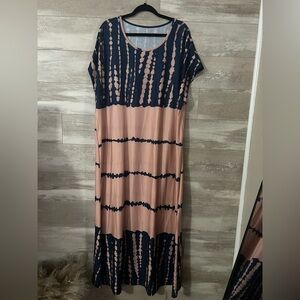 Tie dye maxi dress